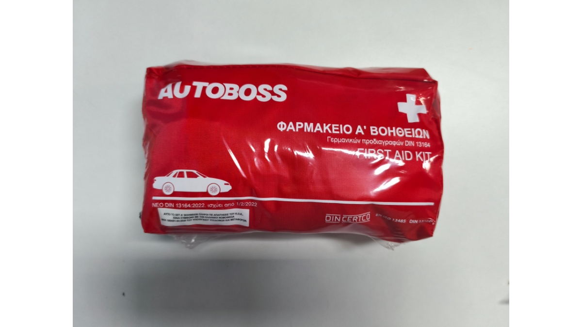 DIN 13164 automotive first aid kit label compliance for EU customs (2026)