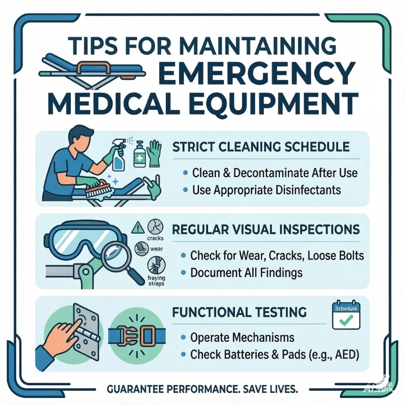 Medical equipment being inspected
