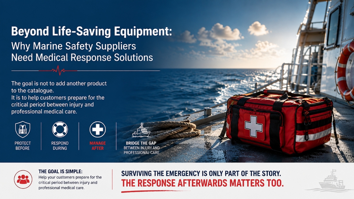 Marine safety suppliers expanding into medical response solutions for vessels with delayed access to professional care