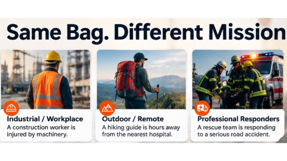 Same bag different mission: trauma kit configurations for industrial, outdoor, and professional responder applications